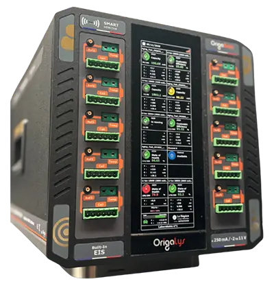 Multi-channel battery cycler with 10-channels for research and development from OrigaLys OrigaBatt